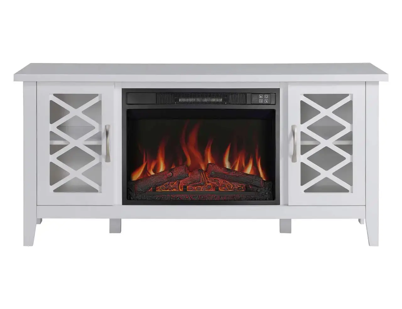 Камінокомплект ArtiFlame Odessa AF23S білий з обігрівом і звуком горіння вогню - 1