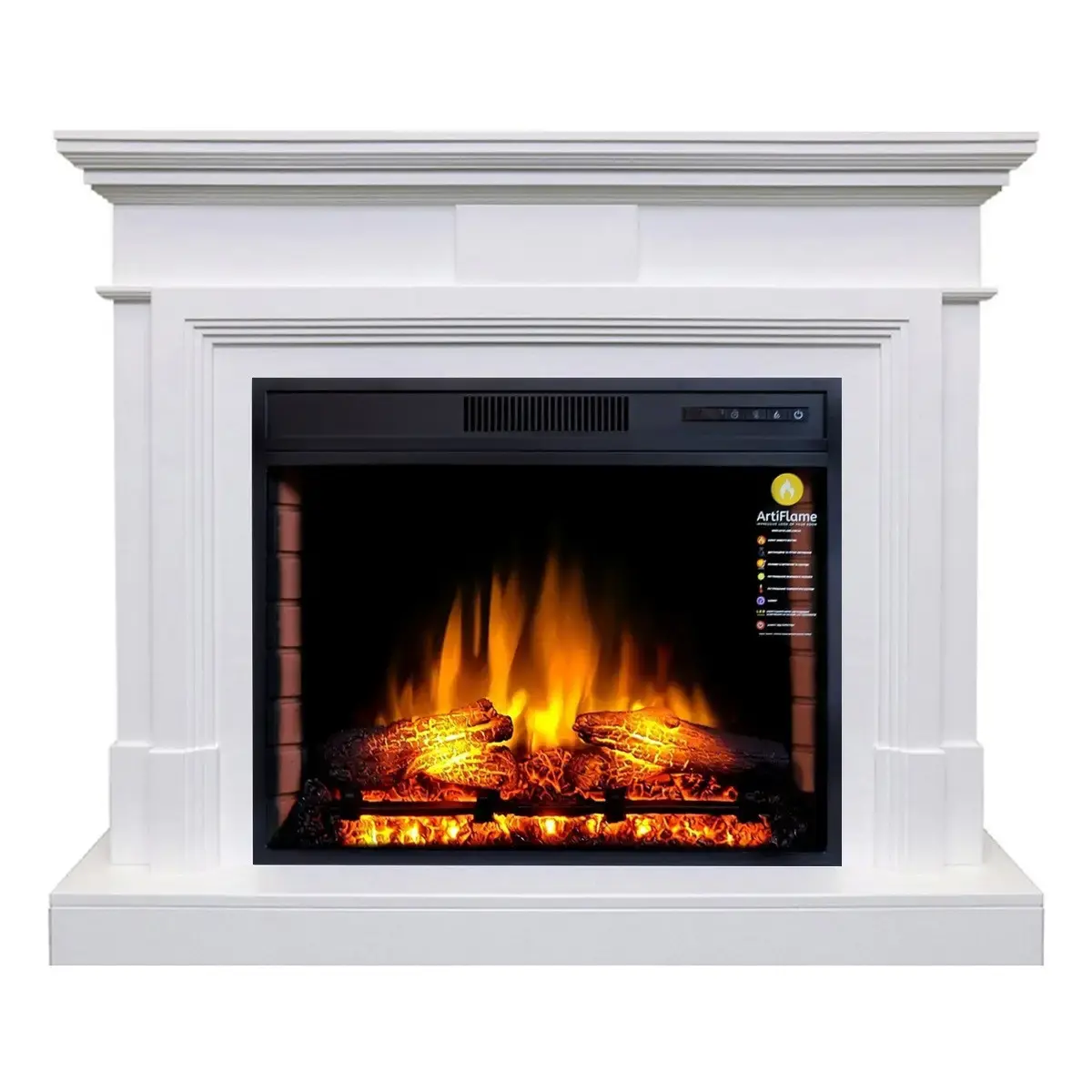 Каминокомплект ArtiFlame STAMFORD AF28S БЕЛЫЙ БЬЯНКО (со звуком) - 1