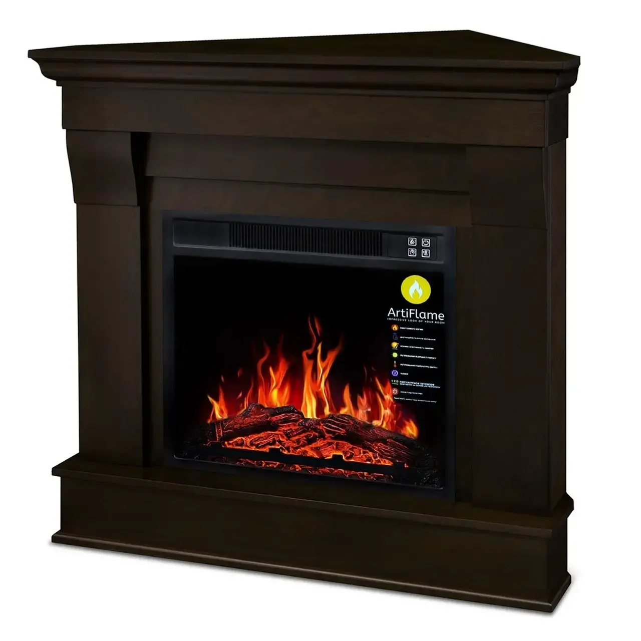 Каминокомплект угловой ArtiFlame ALBION CORNER AF23S ВЕНГЕ (со звуком) - 1