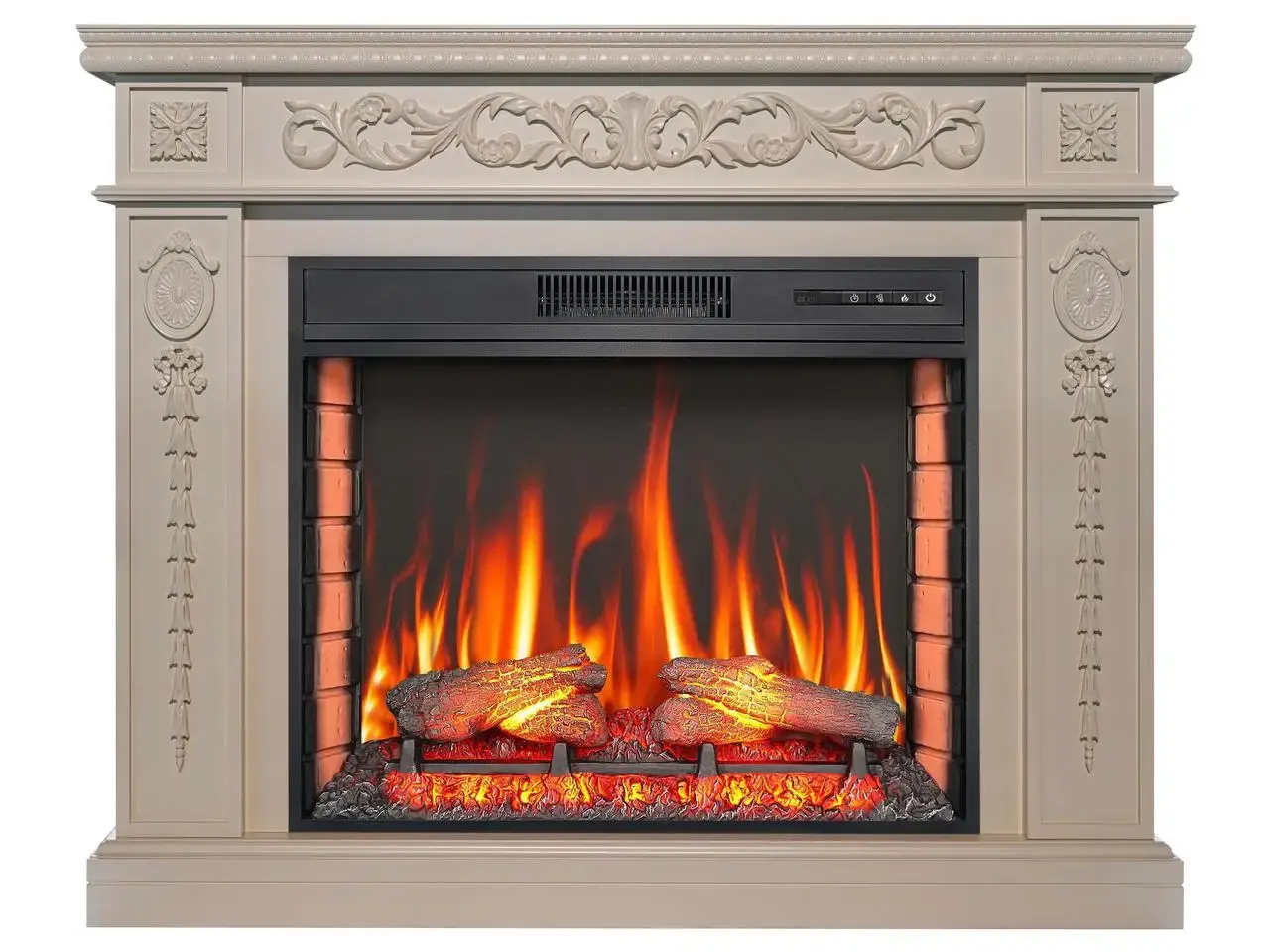 Камінокомплект ArtiFlame DELMONA AF28S СЛОНОВА КІСТКА (зі звуком) - 1