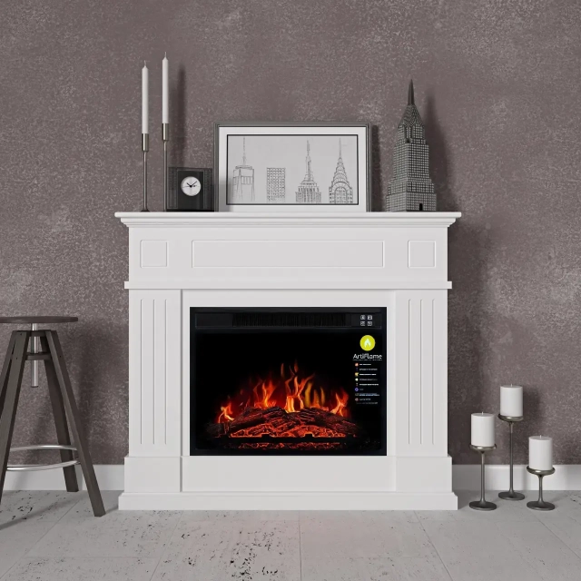 Каминокомплект ArtiFlame LAURITZ AF23S БЕЛЫЙ БЬЯНКО (со звуком) - 4