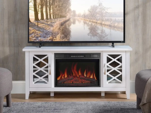 Камінокомплект ArtiFlame Odessa AF23S білий з обігрівом і звуком горіння вогню - 4