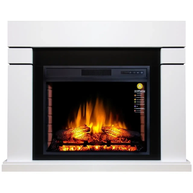 Каминокомплект ArtiFlame LINDOS AF28S БЕЛЫЙ БЬЯНКО (со звуком)