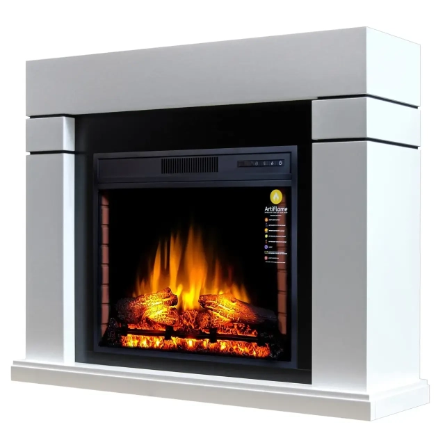 Камінокомплект ArtiFlame LINDOS AF28S БІЛИЙ Б'ЯНКО (зі звуком) - 2