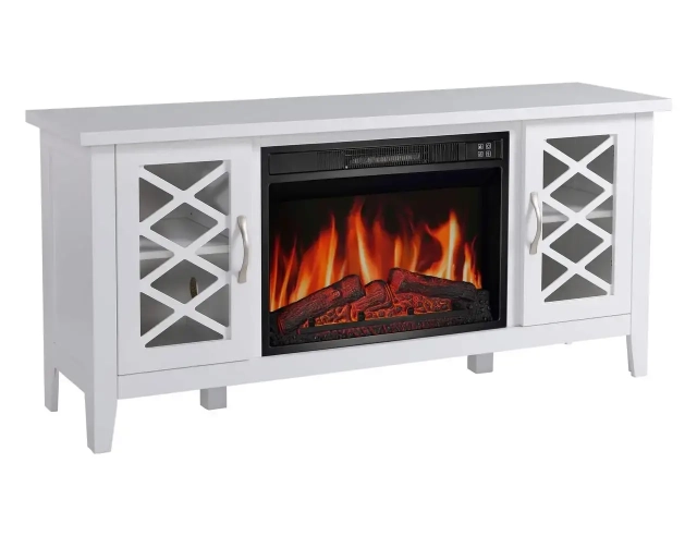 Камінокомплект ArtiFlame Odessa AF23S білий з обігрівом і звуком горіння вогню - 2