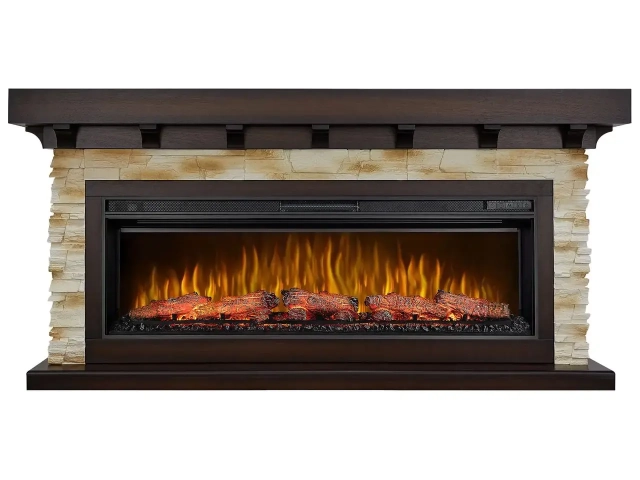 Каминокомплект ArtiFlame LUDWIG AF50 МАХАГОН КОРИЧНЕВЫЙ АНТИК (со звуком)