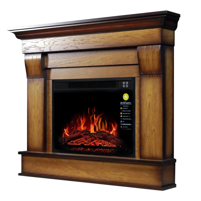 Каминокомплект угловой ArtiFlame ALBION CORNER AF23S ДУБ АНТИК (со звуком) - 2